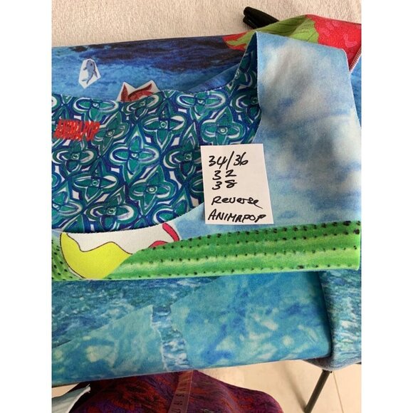 Animapop reversible dress multi sleeveless Fun seaside theme 34ch 31w 38h 38L - Picture 12 of 12
